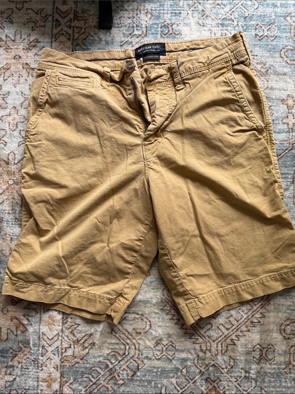 American Eagle Outfitters Men’s Khaki/Tan Flat Front Shorts